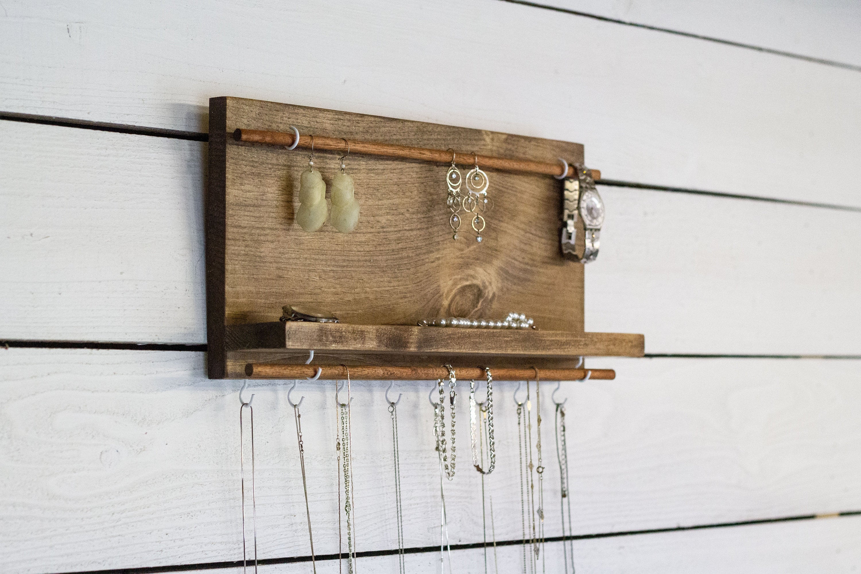 Jewelry Display with Shelf (wall mounted)-3