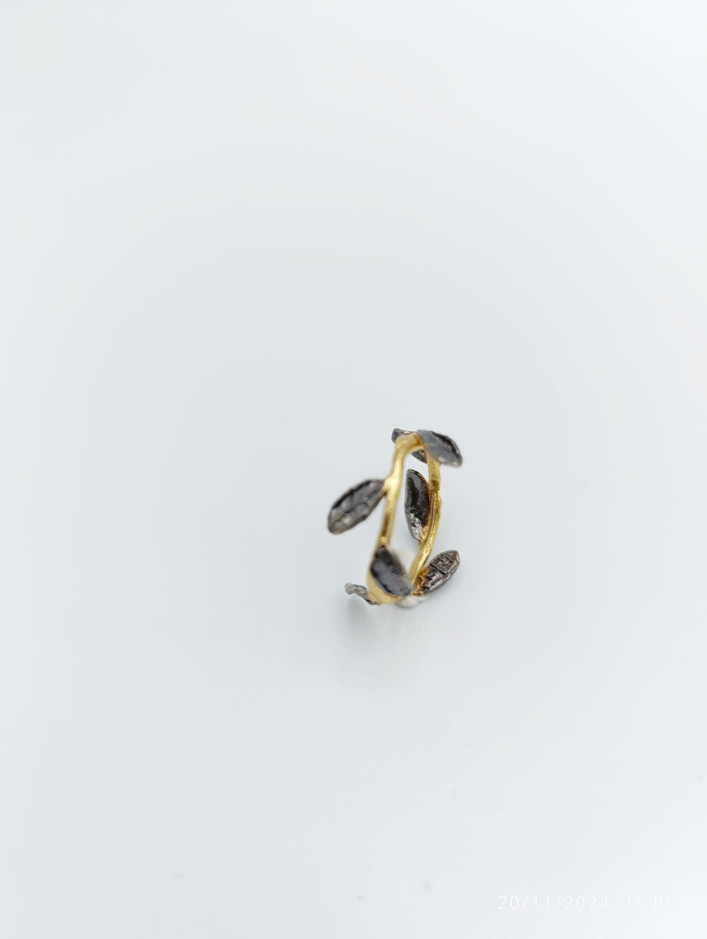 Gold Olive Branch Ring, Gold-Plated Sterling Silver Jewelry, Gold Band, Handmade Jewelry, Gift for Her, Birthday Gift, Jewelry for Women