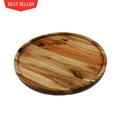 Zavis Green Acacia Wood Round Stackable Plate / Platter 12" | Dishwasher Safe-0