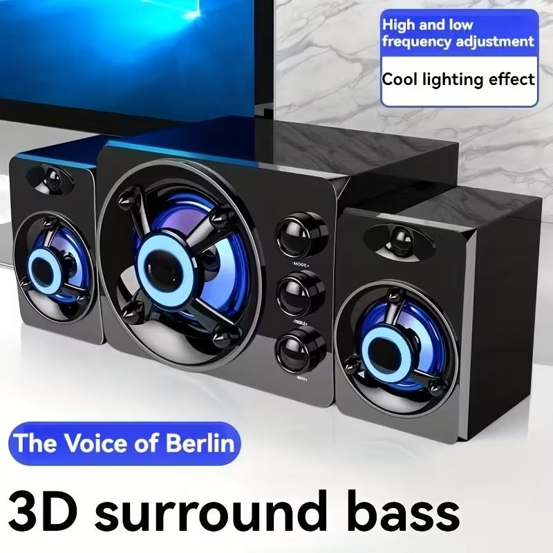 NNETM Wireless Speaker 2.1 Channel USB Bass Sound System-1