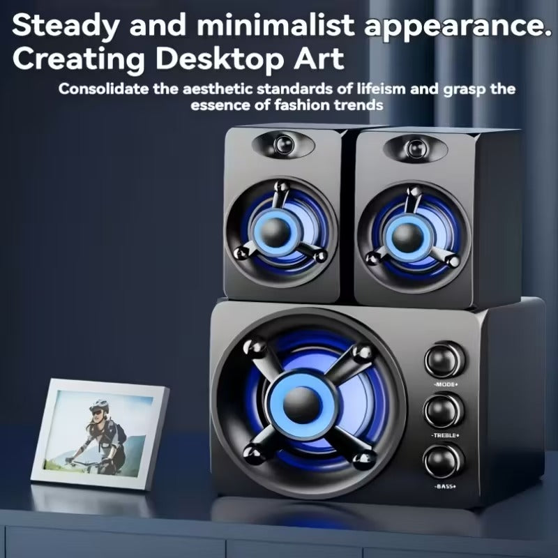 NNETM Wireless Speaker 2.1 Channel USB Bass Sound System-4