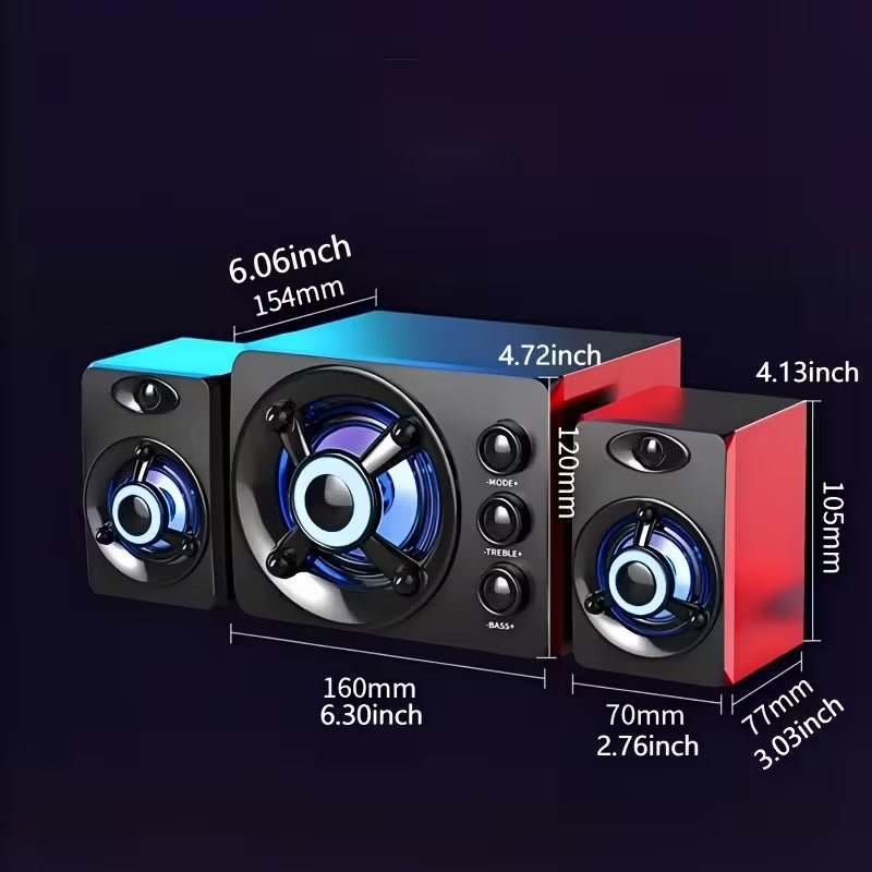 NNETM Wireless Speaker 2.1 Channel USB Bass Sound System-2