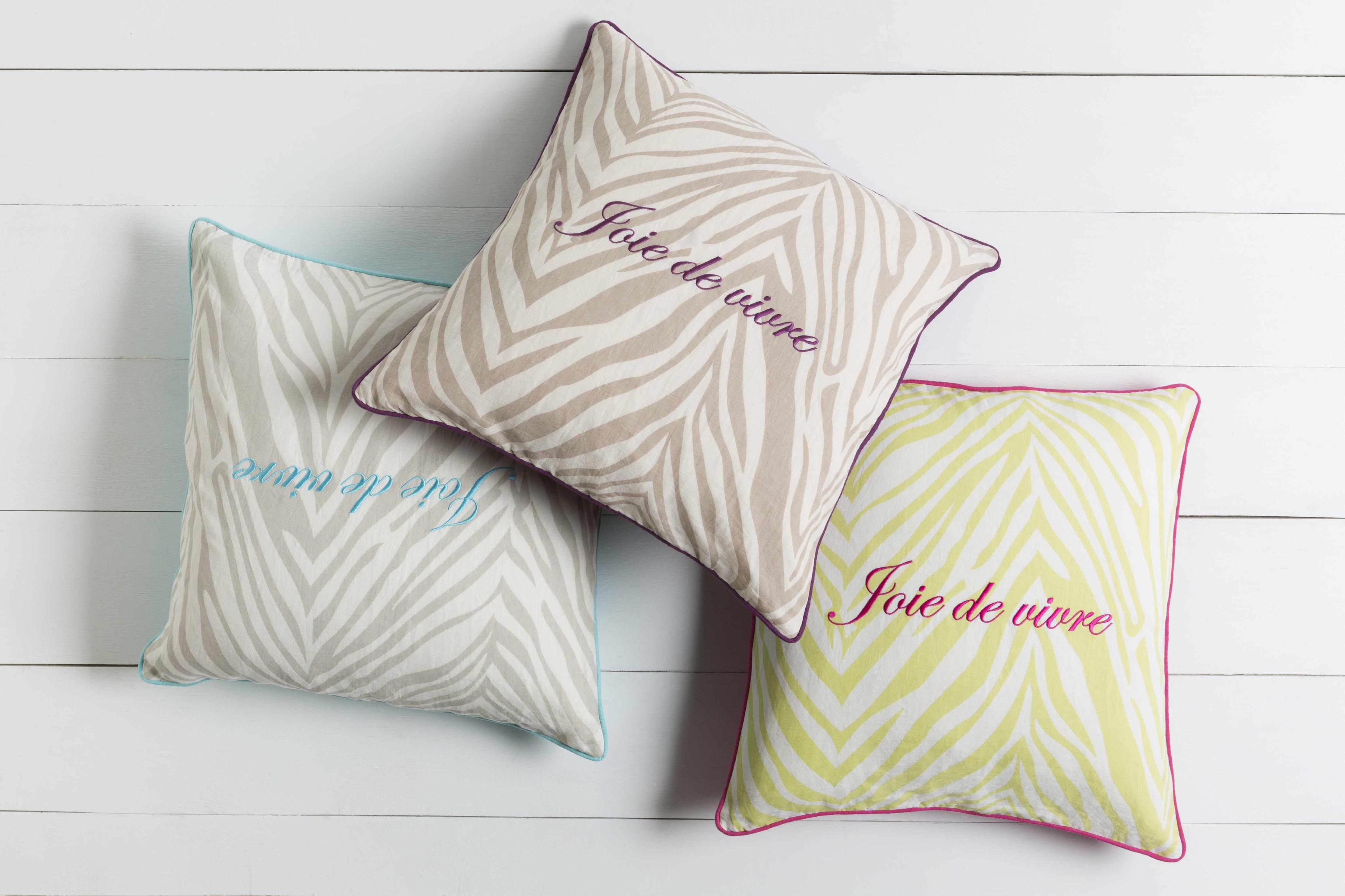 Gwydir Yellow Zebra Joie de Vivre Throw Pillow - Clearance-1