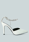 Joyce Diamante Embellished Stiletto Mule Sandals-0