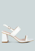 Kirk Elasticated Gussets Block Heel Sandals-5