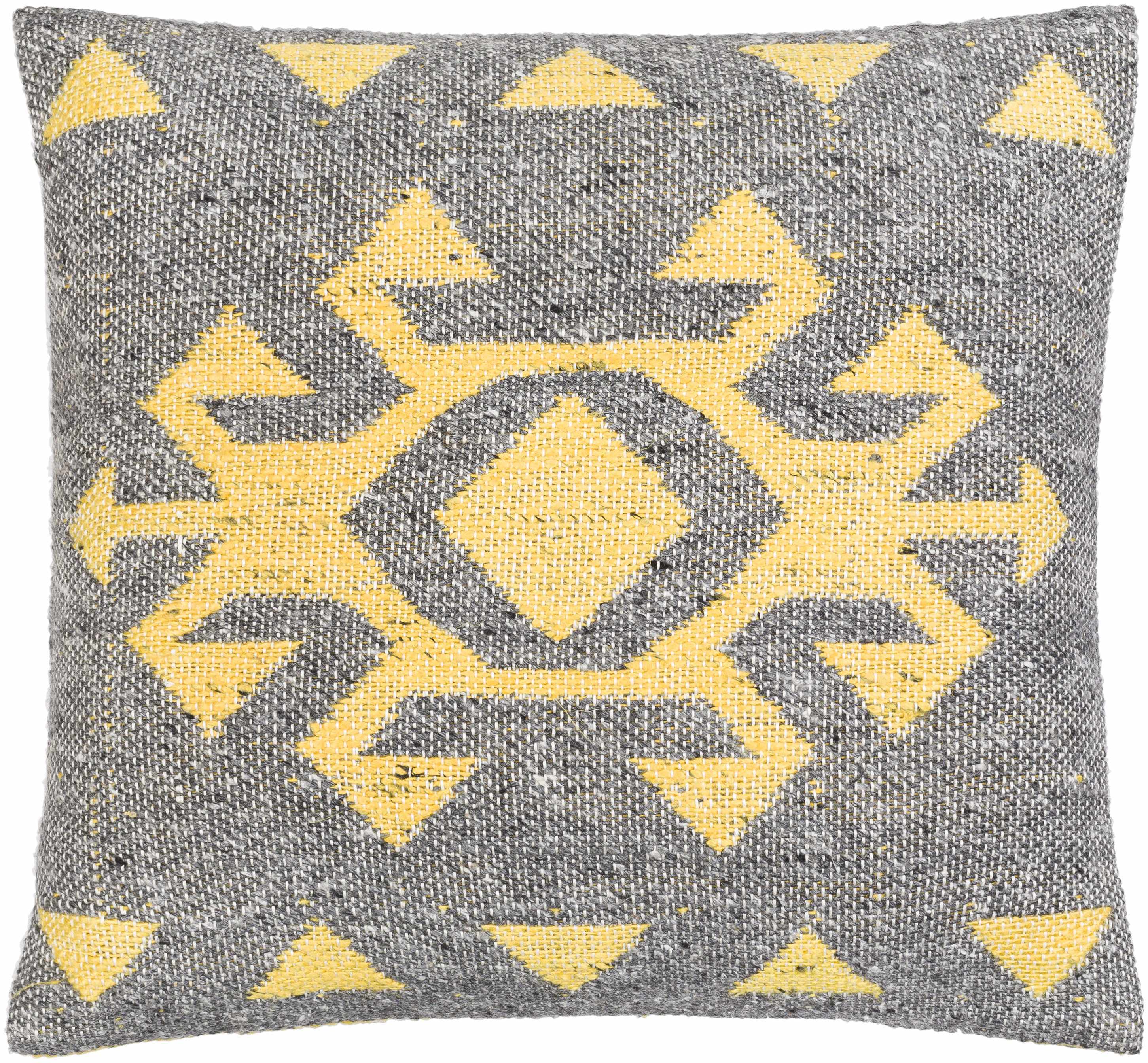 Koronadal Yellow&Grey Geometric Throw Pillow - Clearance-0