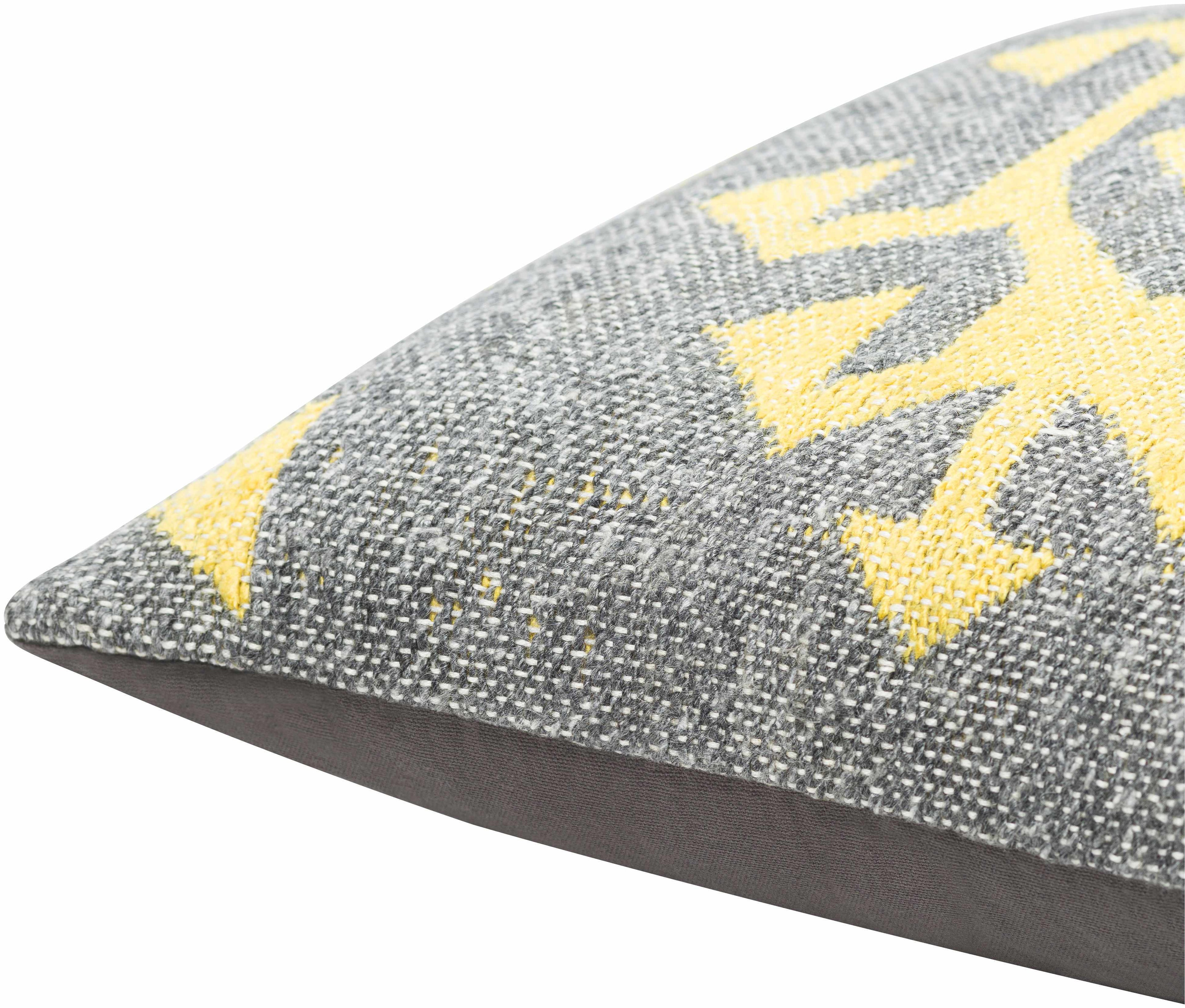 Koronadal Yellow&Grey Geometric Throw Pillow - Clearance-1