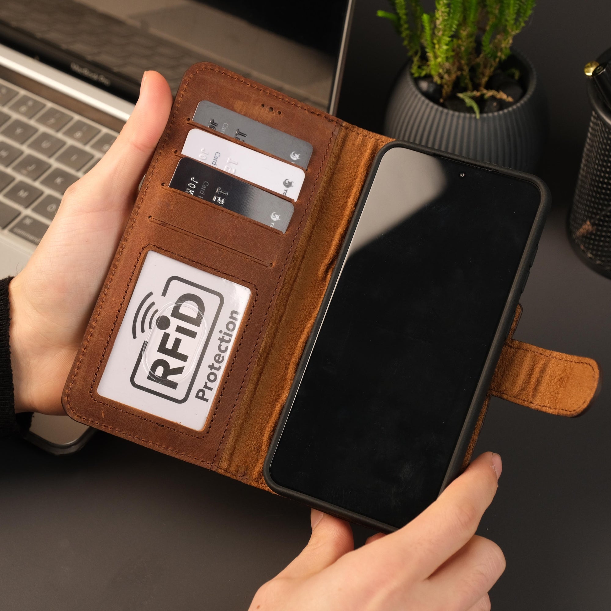 Leather Samsung Galaxy S25 Plus Wallet Case | Buffalo-2