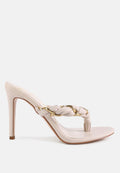 Melodrama Stiletto Heel Braided Thong Sandals-0