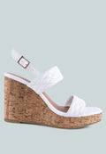 Mohana Quilted High Wedge Heel Sandals-0
