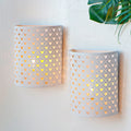 Set of 2 8''H Wall Sconce Lamp (Heart Shape white)-0