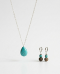 Turquoise Necklace & Earrings Set-0
