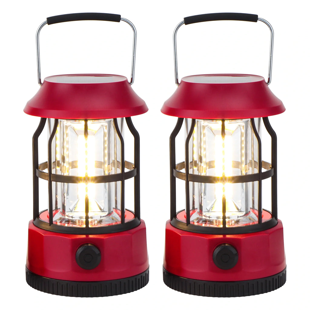 Set of 2 LED Solar Camping Lantern Dimmable-4
