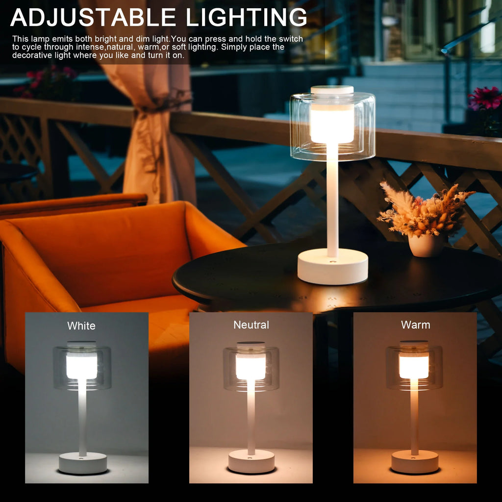 11" H 3-Way Dimmable Rechargeable Lamp-3
