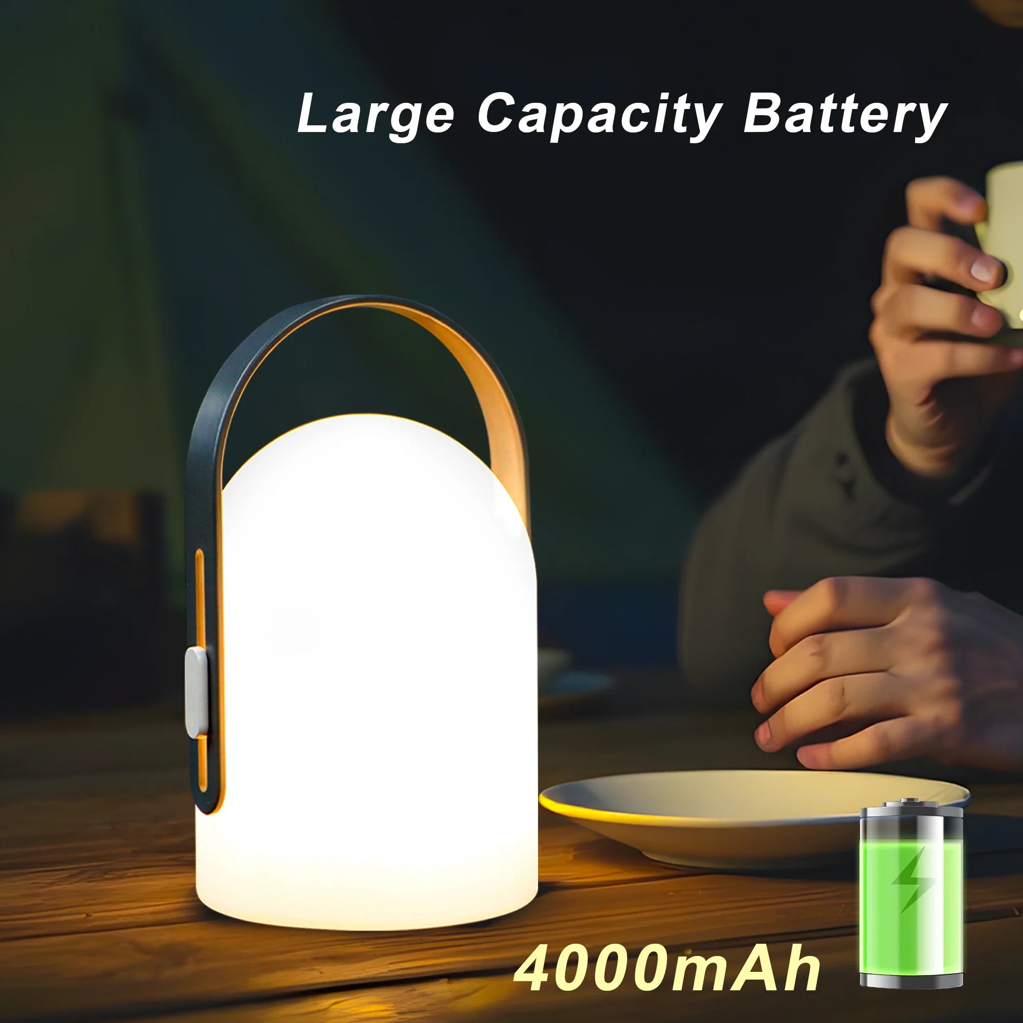 4000mAh Portable Outdoor Rechargeable Table Lamp-2