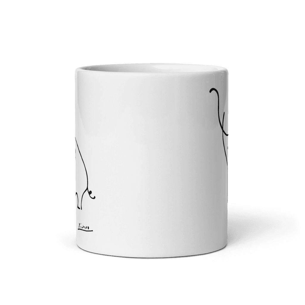 Pablo Picasso Elephant Sketch Artwork Mug-1