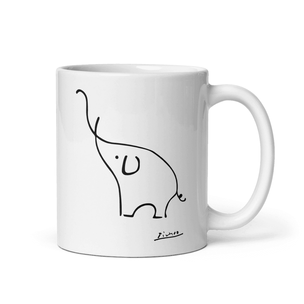 Pablo Picasso Elephant Sketch Artwork Mug-2