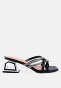 Parisian Cut Rhinestone Embellished Strap Sandals-2