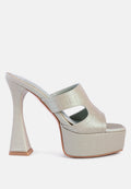 Pda Croc High Heel Platform Sandals-5