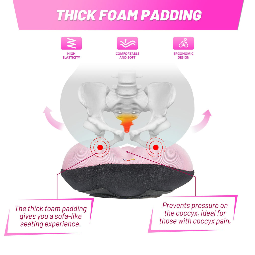 YC 8, YLG Pink Bike Seat Cushion - Gel Padded-4