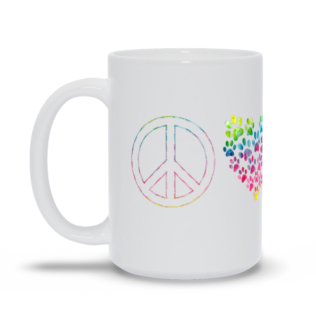 Peace, Love, Dogs Mug-1