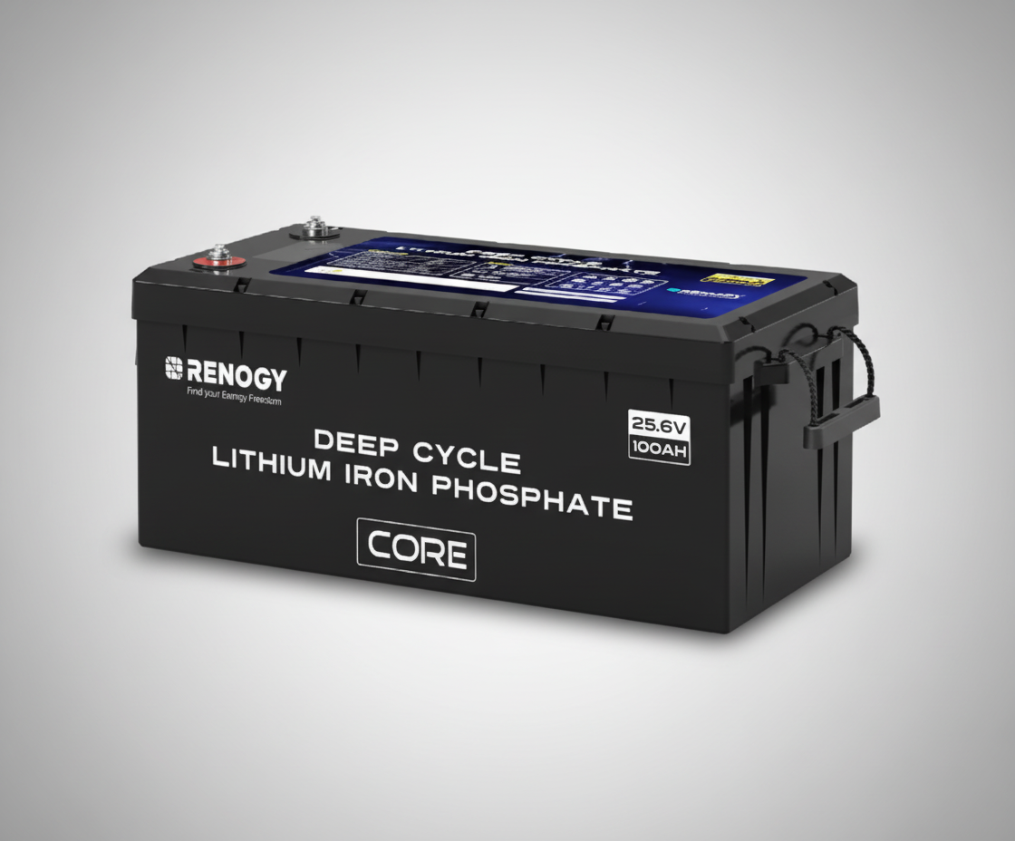Renogy Core 24V 100Ah LiFePO4 Self-Heating Deep Cycle Battery-1