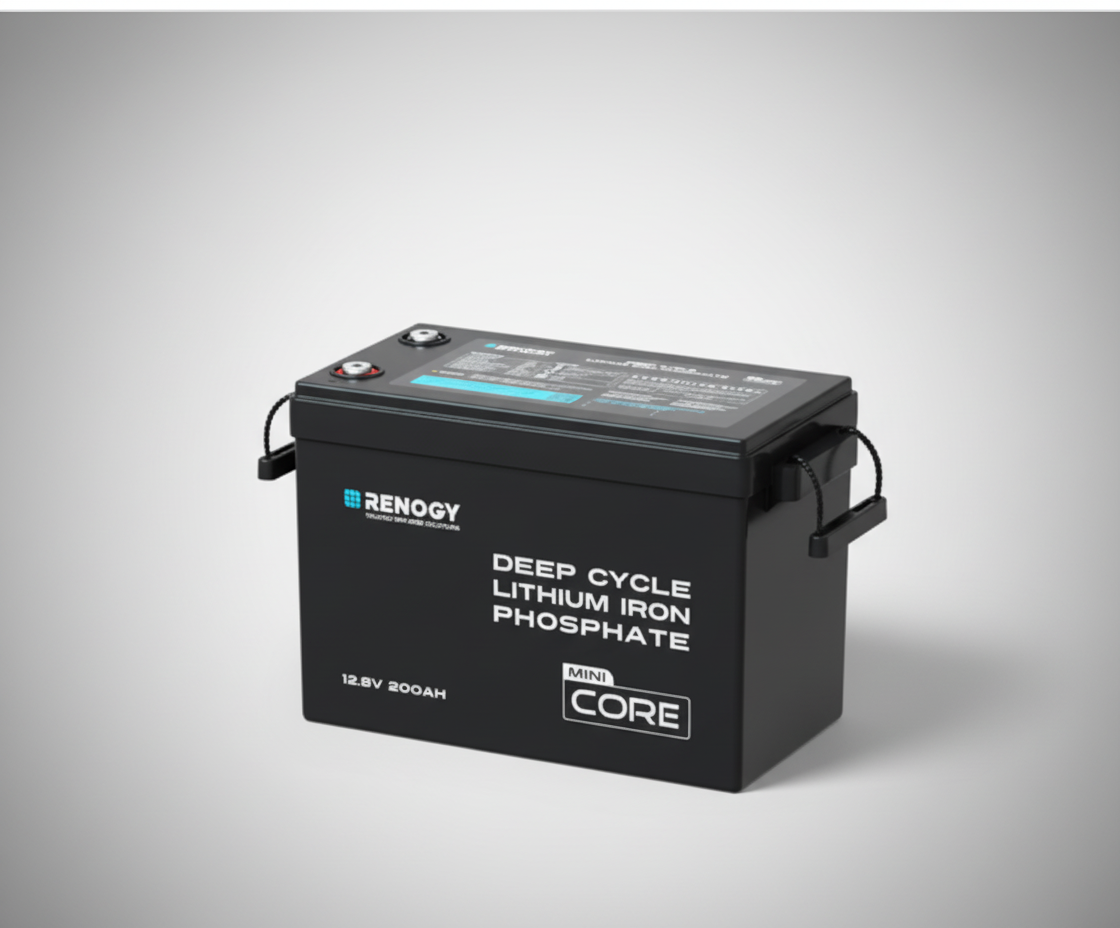 Renogy Core Mini 12V 200Ah LiFePO4 Deep Cycle Battery – Compact Cold-Weather Lithium Power-1
