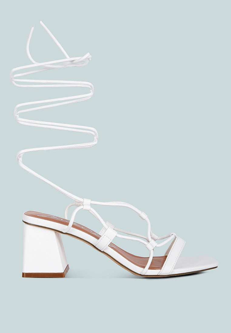 Provoked Lace Up Block Heeled Sandals-0