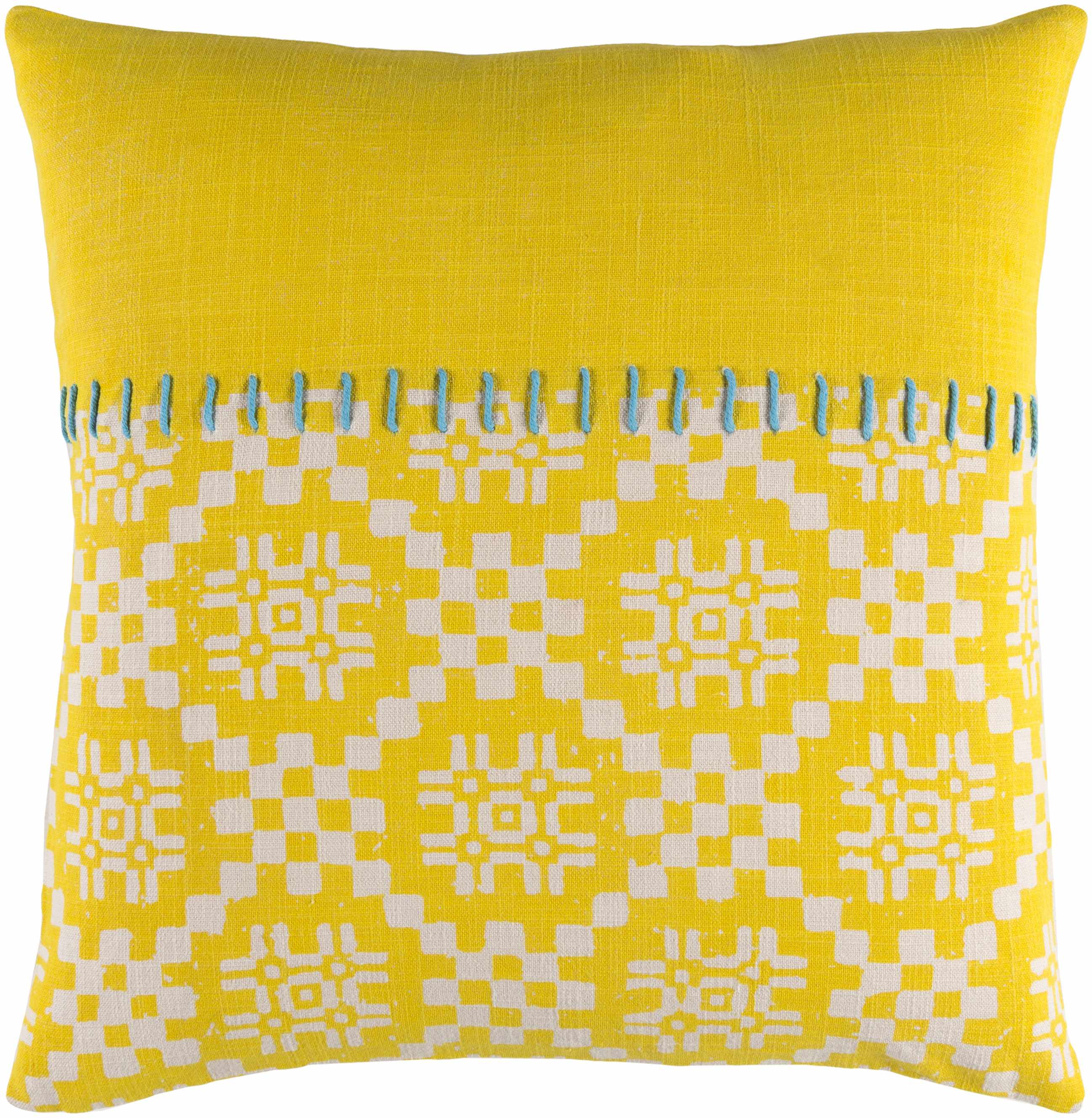 Purton Yellow Geometric Accent Pillow - Clearance-0