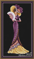 Lady with a fan - PDF Cross Stitch Pattern-0