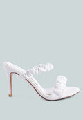 Qualie Ruched Strap Stiletto Sandals-0
