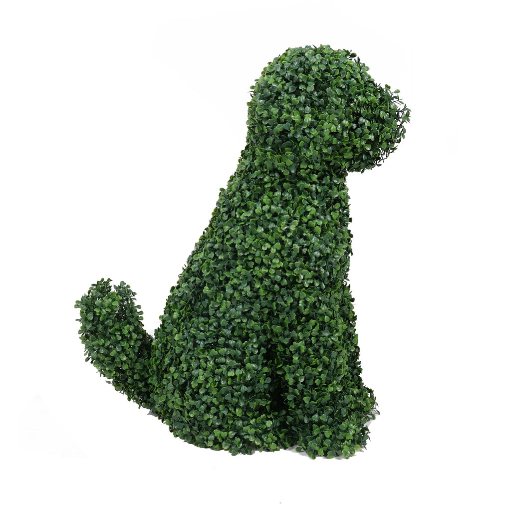 Boxwood Dog Artificial Topiary – Indoor and Outdoor-3