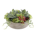 Artificial Succulent Arrangement In Natural Planter-0