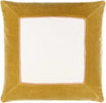 Rahiq Yellow Border Cotton Throw Pillow - Clearance-0