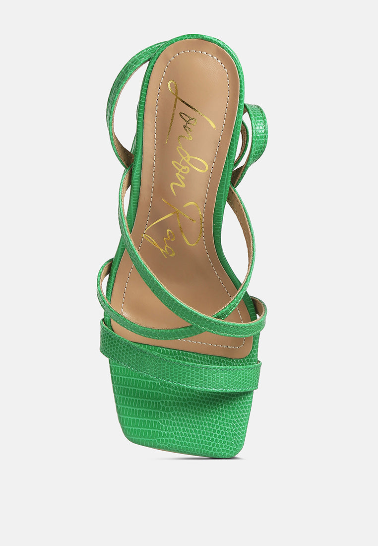 Serling Croc Spool Heel Sandals-4