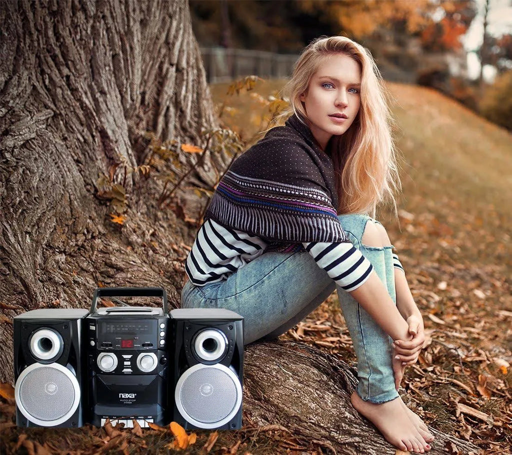 Naxa Portable CD Player with AM/FM Stereo Radio Cassette Player/Recorder-2