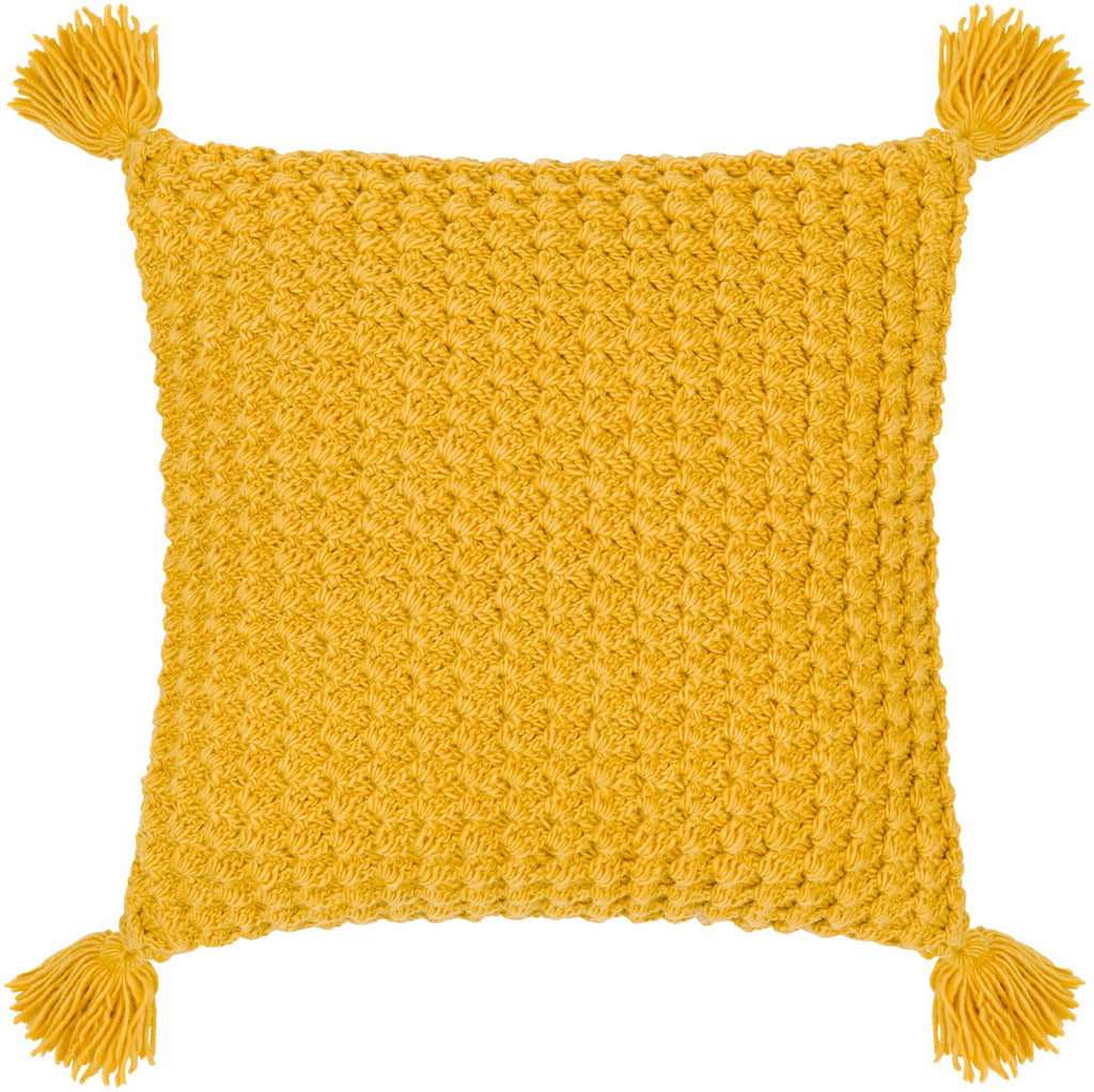 Litzy Mustard Yellow Throw Pillow - Clearance-0