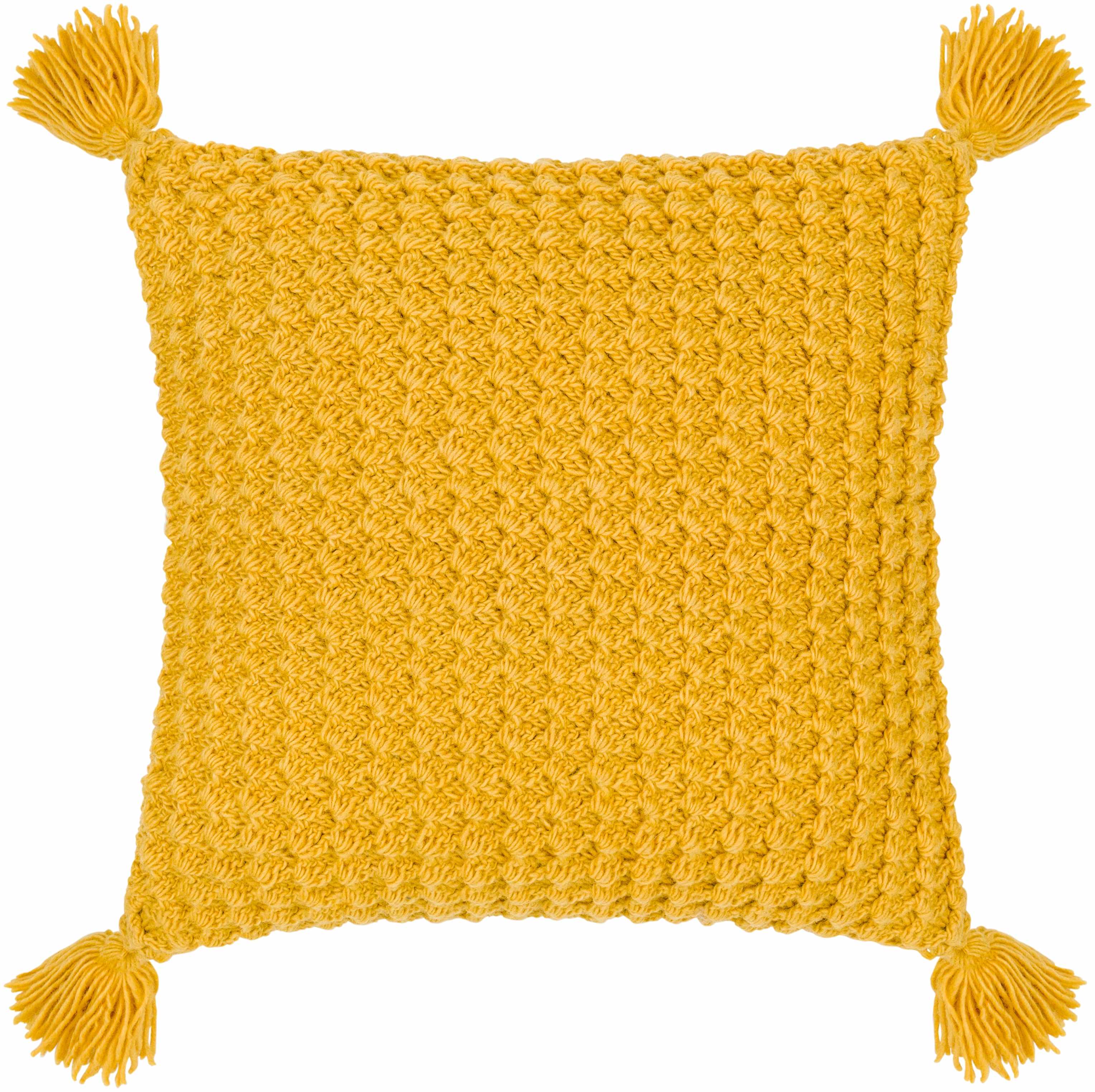 Litzy Mustard Yellow Throw Pillow - Clearance-0