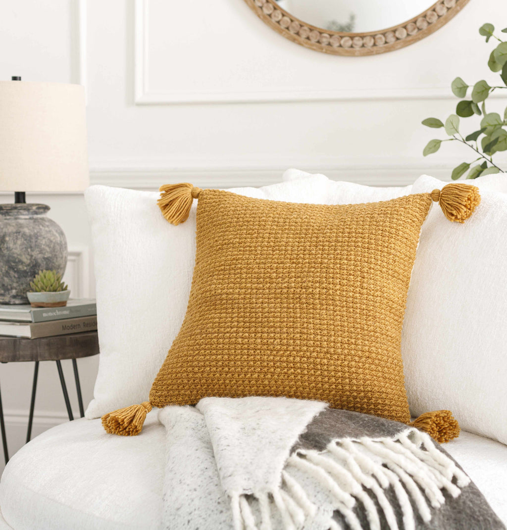 Maeve Yellow Throw Pillow - Clearance-4