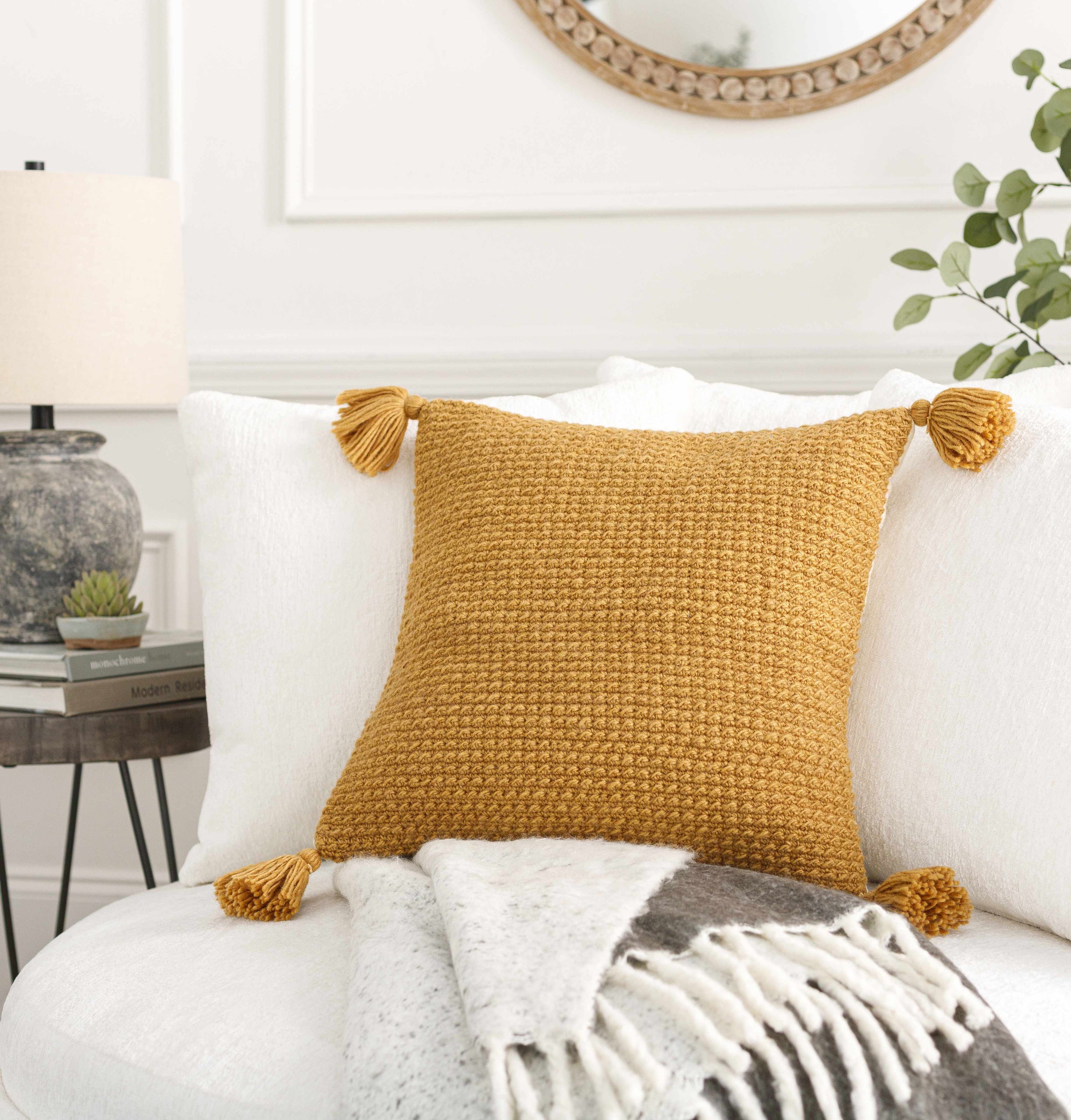 Maeve Yellow Throw Pillow - Clearance-4