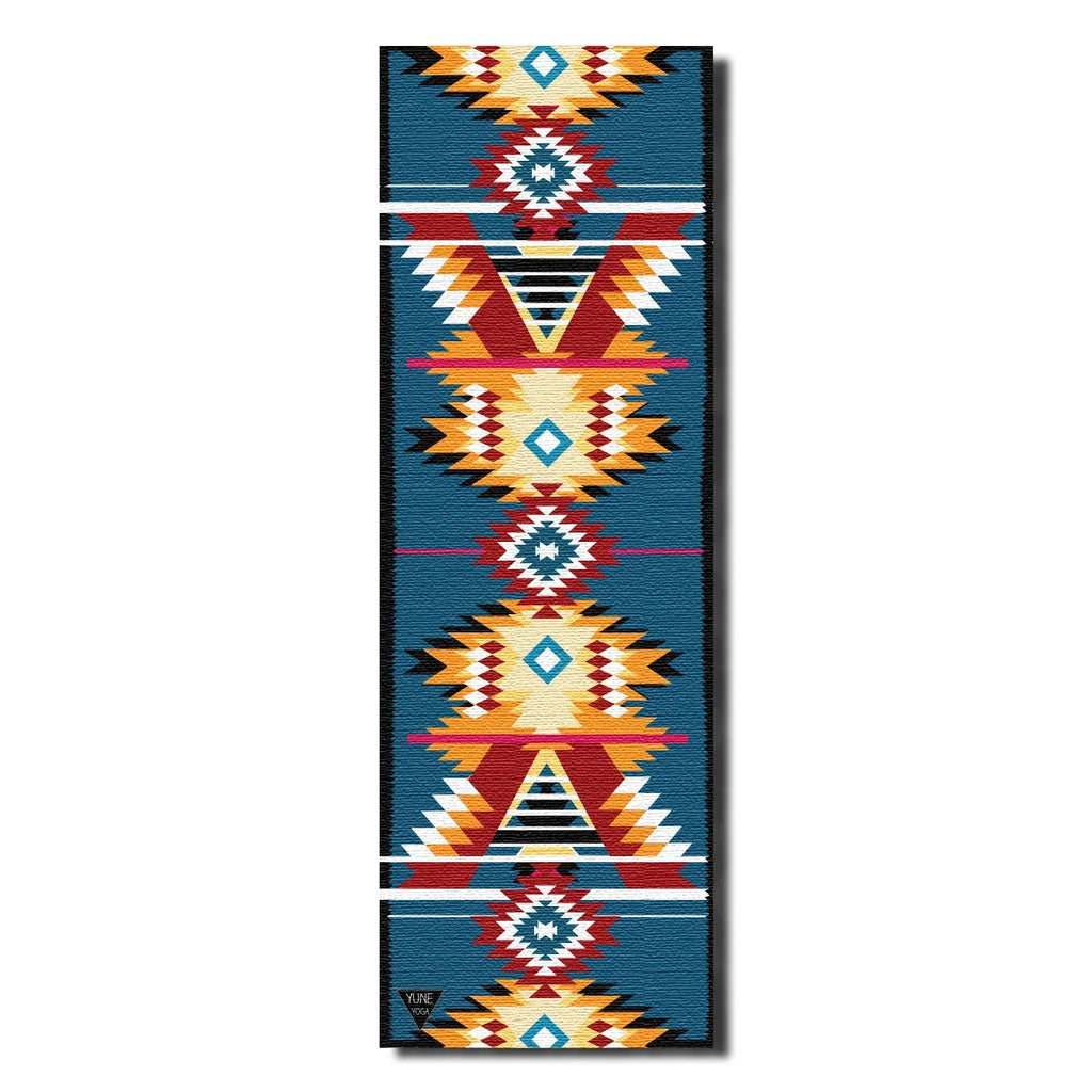 Yoga Mat | 6mm Thick | Multi Color Striped | Non-Slip | Eco Friendly | Yune Yoga | Snake River-1