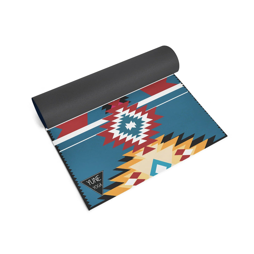 Yoga Mat | 6mm Thick | Multi Color Striped | Non-Slip | Eco Friendly | Yune Yoga | Snake River-2