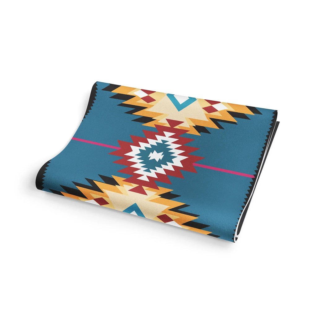 Yoga Mat | 6mm Thick | Multi Color Striped | Non-Slip | Eco Friendly | Yune Yoga | Snake River-3