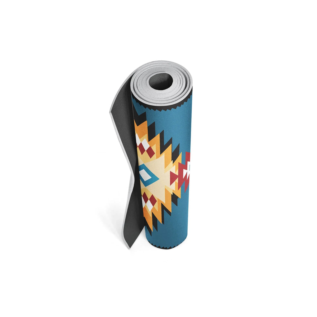 Yoga Mat | 6mm Thick | Multi Color Striped | Non-Slip | Eco Friendly | Yune Yoga | Snake River-4