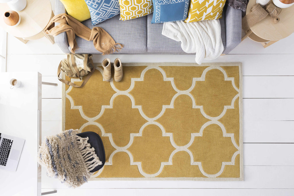 Pearlington Yellow Honeycomb Accent Pillow - Clearance-1