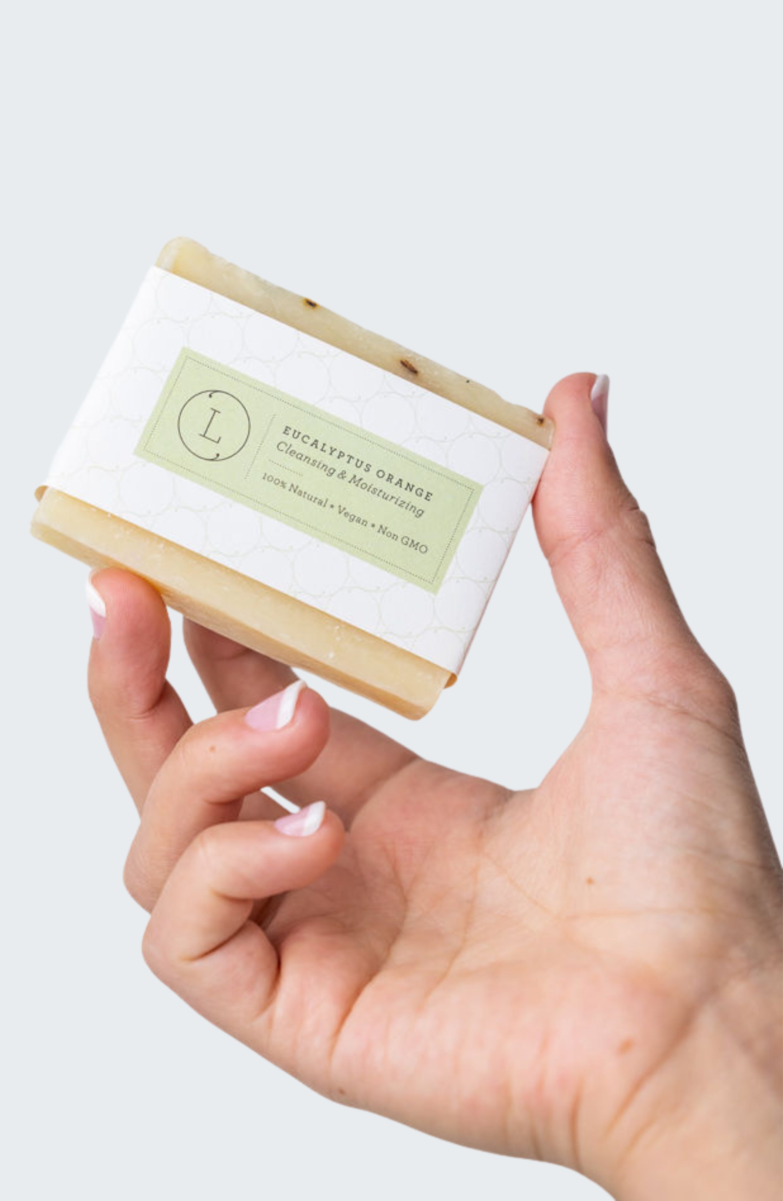 2x Eucalyptus Natural Handmade Soap Bar, Fresh Cold Process Soap-1