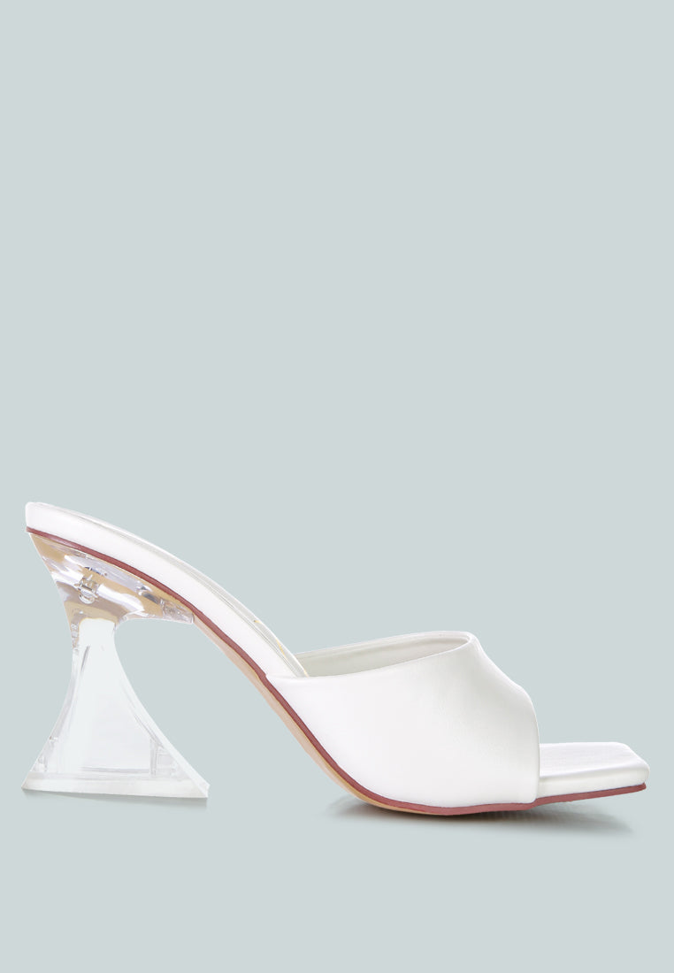 Sweet16 Clear Spool Heel Sandals-0