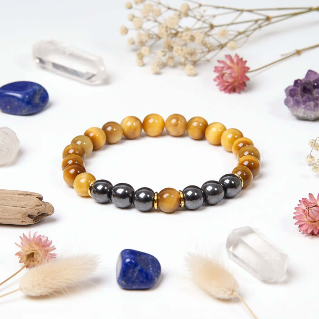 tiger eye energy bracelet Fitness Men's Bracelet Gift Jewelry-5