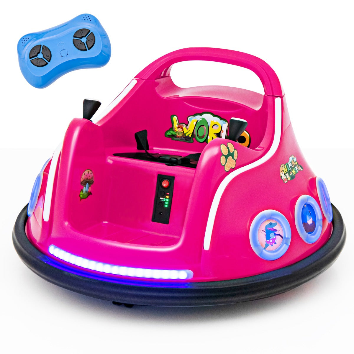 NNECW 12V Electric Ride On Car with Remote Control for Kids-Pink
