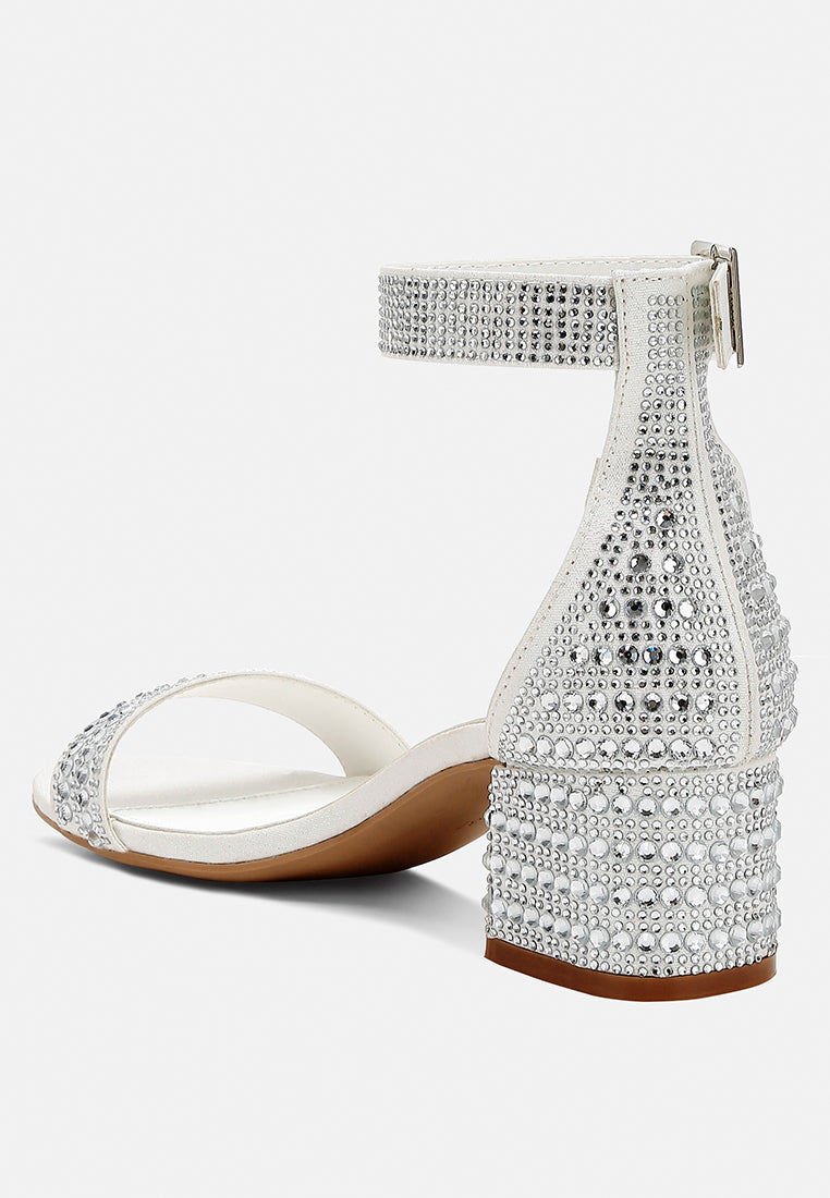 Twerky Rhinestones Embellished Block Sandals-2